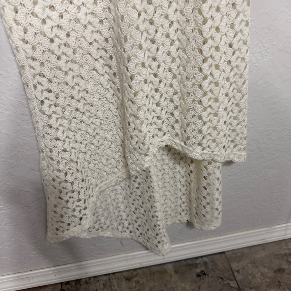 Xhilaration Ivory Crochet High Low Maxi Dress Sleeveless Boho Cream Small - Picture 3 of 8